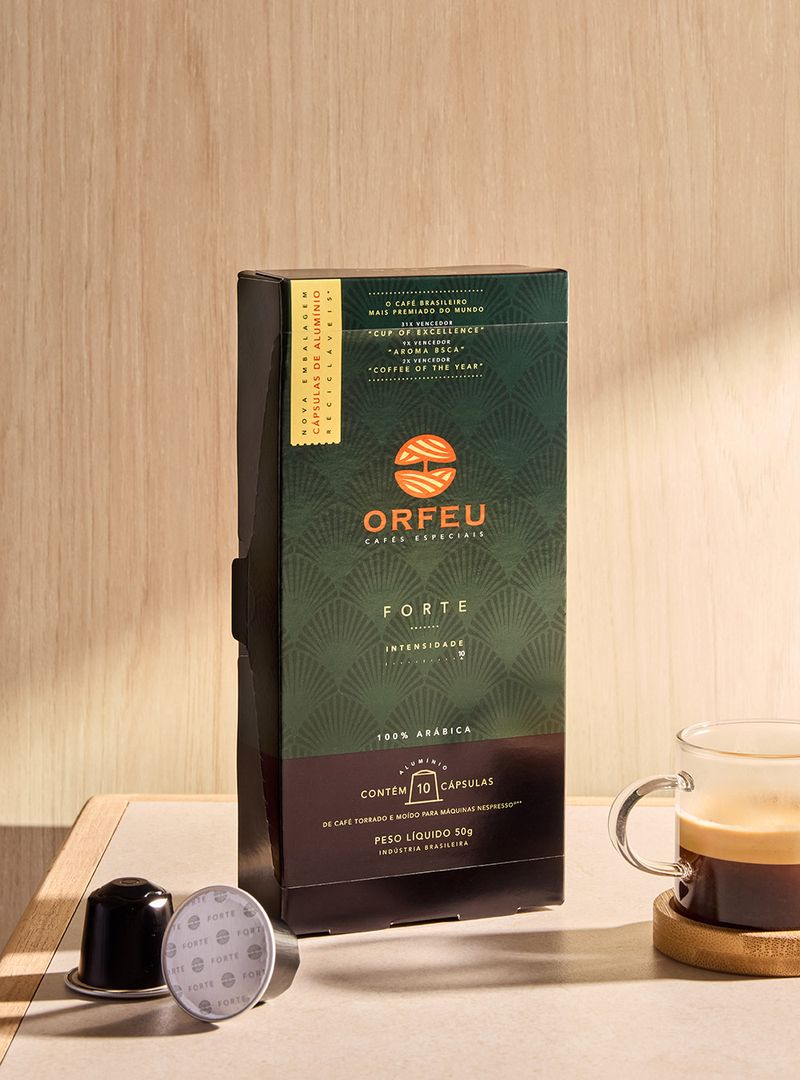 Cápsulas compatíveis Nespresso* Forte