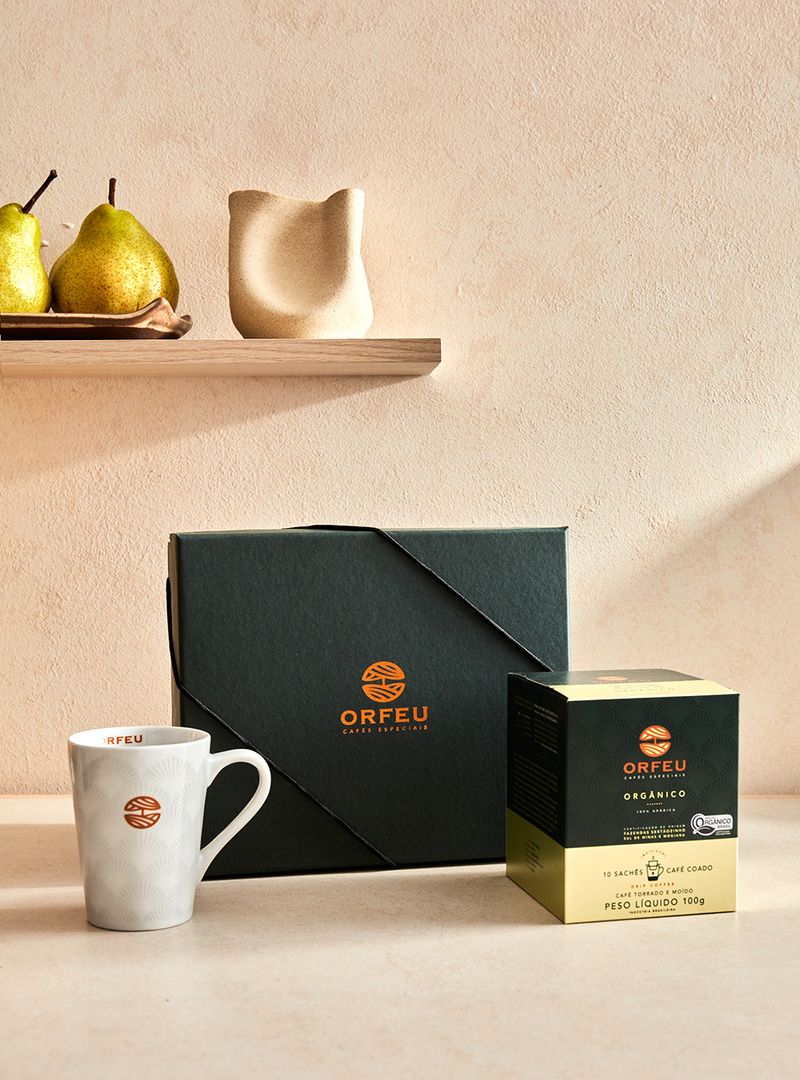Kit Drip Coffee Orgânico e 1 Caneca Orfeu