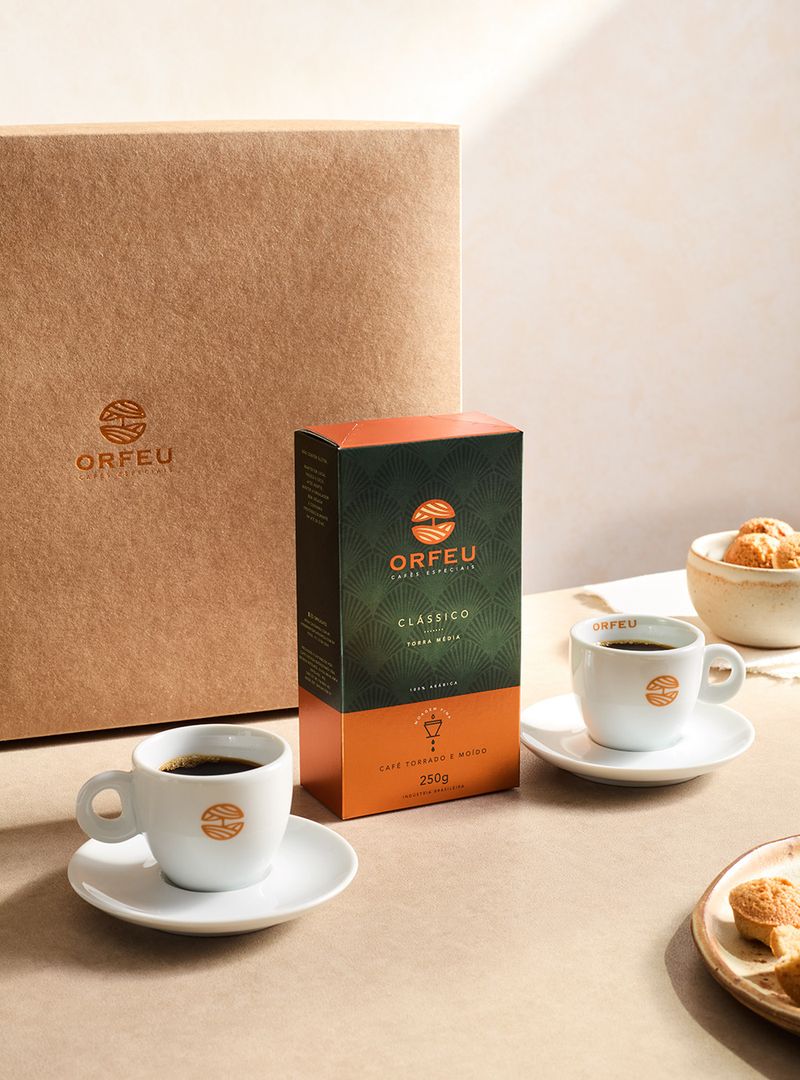 Kit Café Moído Clássico + 2 Xícaras Espresso